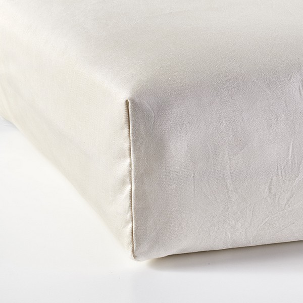 Drap housse en coton bio écru satin ou flanelle - Futaine